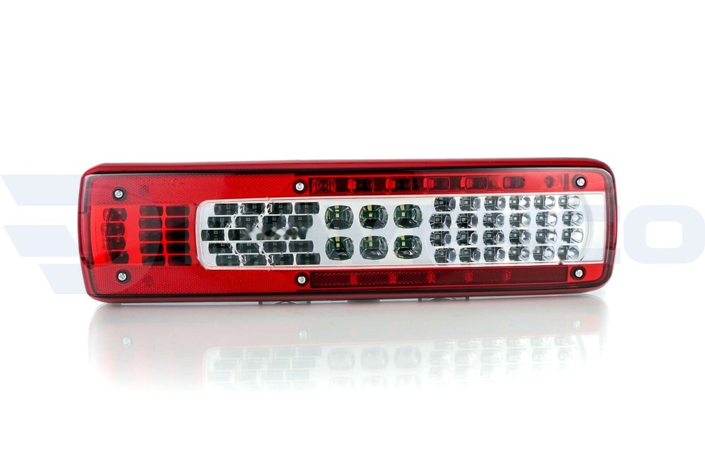 [DC2.3399] REAR TAIL LAMP LH LED WITH NUMBER PLATE, NO ALARM, LATERAL CONNECTOR LHD e-mark