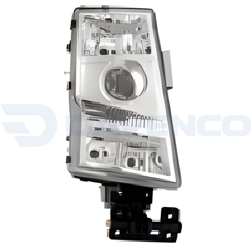 HEADLAMP RH ELECTRIC, SQUARE MALE PLUG H7 H7 H7 H7 PY21W W5W LHD e-mark